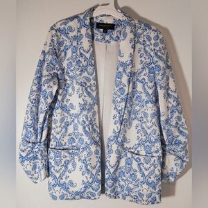 Marc New York Blue and White Paisley Blazer